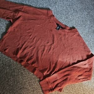 Rust Red Cropped Sweater